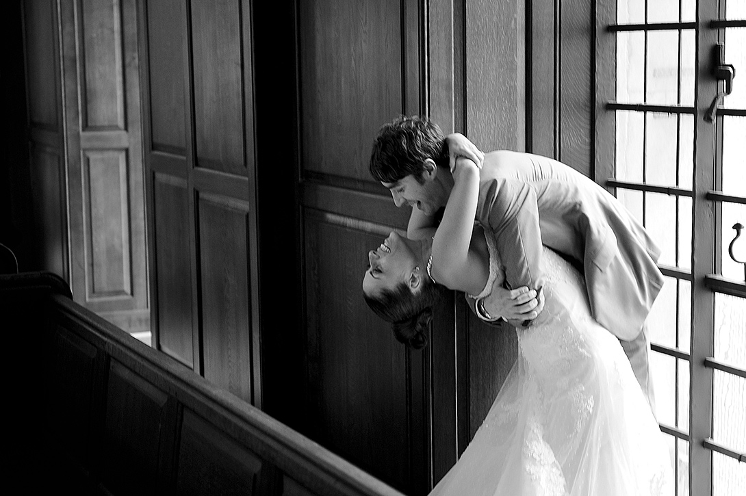 wedding photograph of a couple embracing